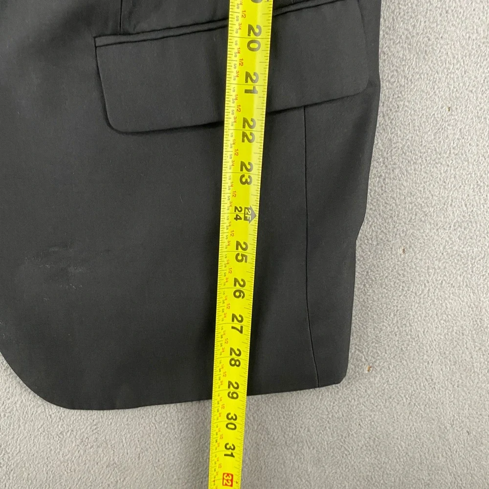 Casa Vincente Mens Black Three Button Hand Tailored Blazer Jacket Designed Italy